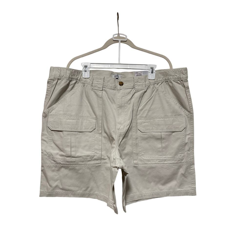Croft & Barrow Men's Beige Side Elastic Cargo Shorts 46 - Picture 2 of 8